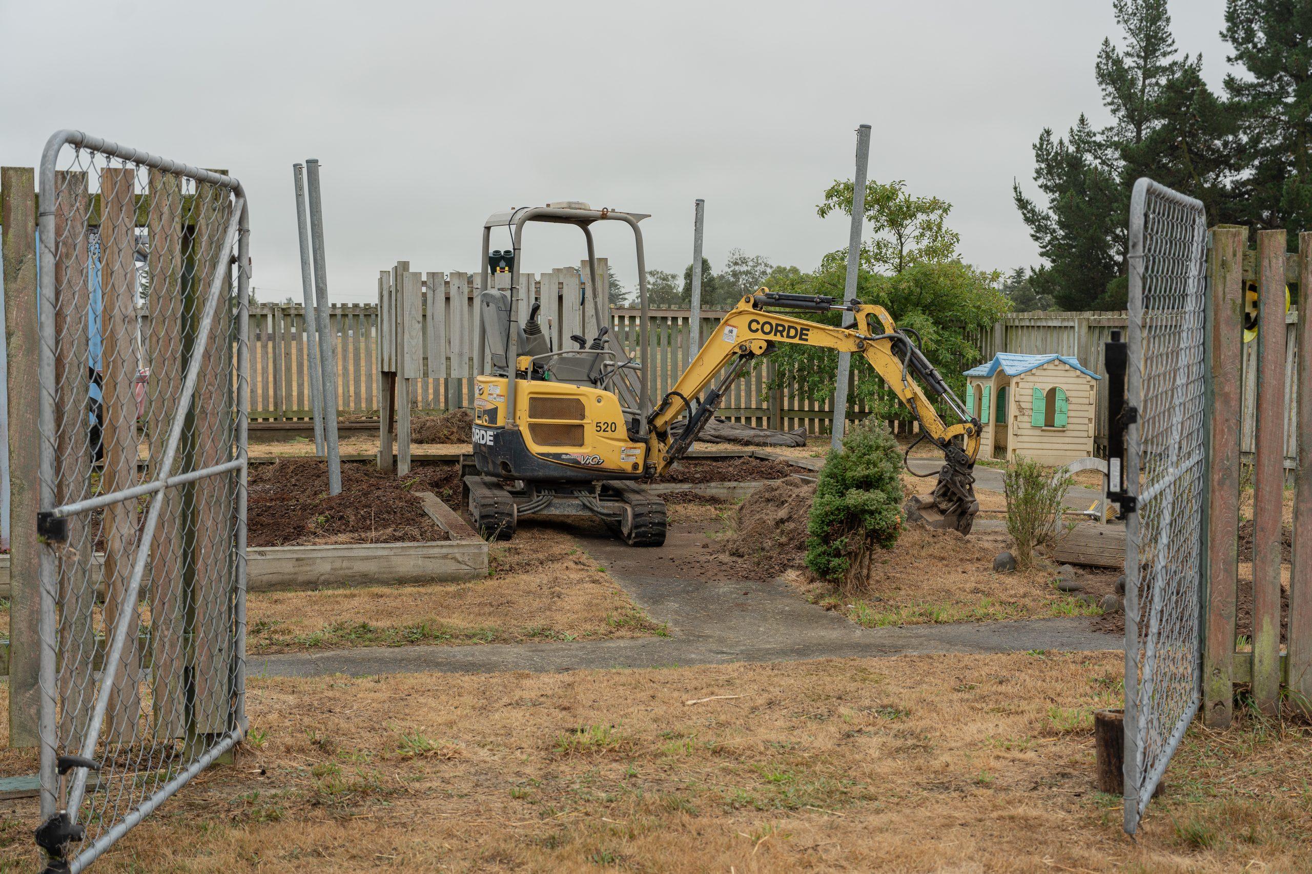 Burnham Neighbourhood Playgroup Refresh - In Progress - Excavator